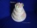 Svatební dort šampaň s květinovou vazbou (1)