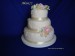 Svatební dort šampaň s květinovou vazbou