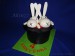 3D dort králíci z klobouku