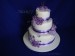 Svatební 3.p. dort ve fialové - styl Provence (2)