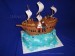 Svatební netradiční pirátský dort loď